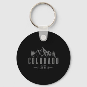 Chaveiro Pikes Peak Colorado Est. 1806 Montanhas Vintage EU