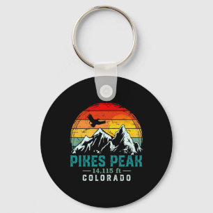 Chaveiro Pikes Peak Mountain Colorado Retro Hiki Angustiado