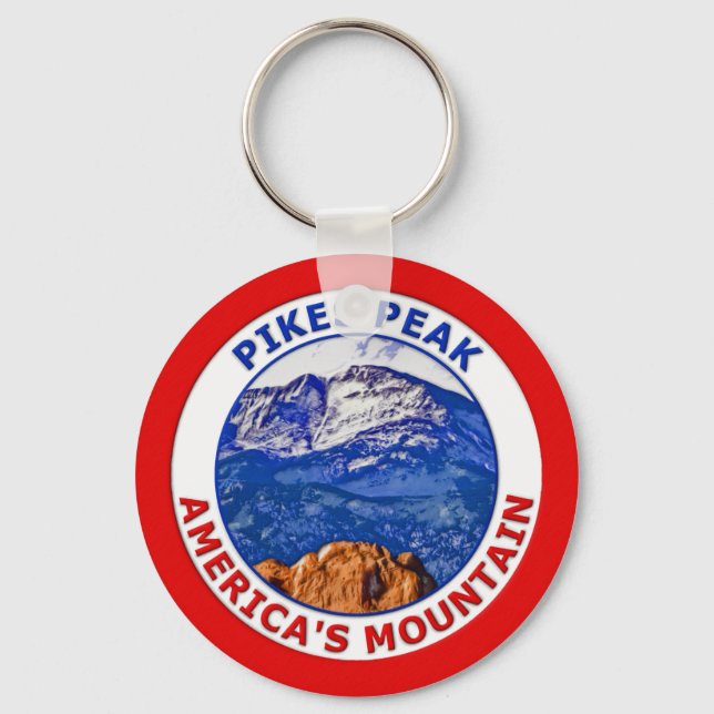 Chaveiro Pikes Pico a Montanha da América (Frente)
