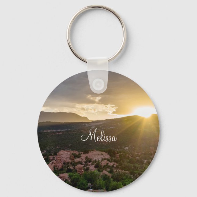 Chaveiro Pikes Pico Chave de Risco de Sunset (Frente)