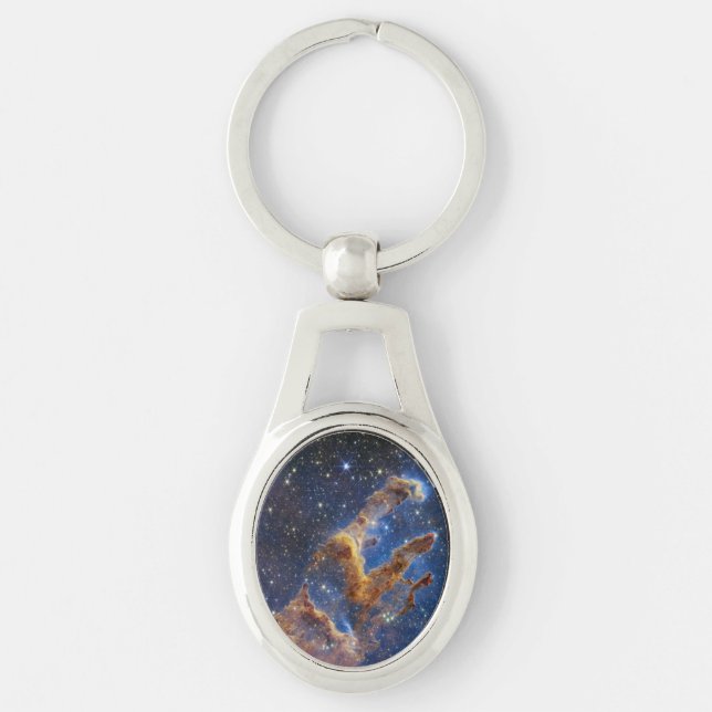 Chaveiro Pilares da Criação do Telescópio Web da Nebulosa d (Frente)