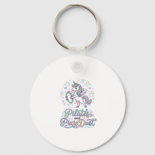 Chaveiro Pilates de Unicórnio e Poeira de Fada Fundo Branco
