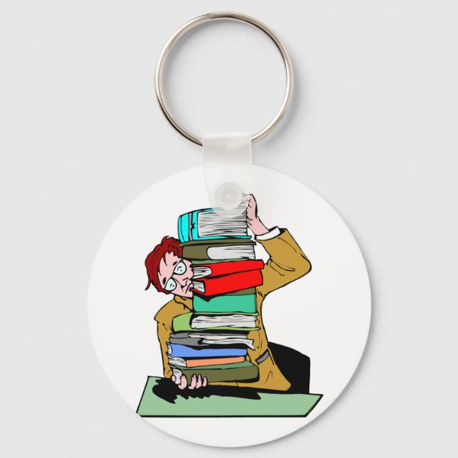 Chaveiro Pilha De Livros Escolares (Frente)