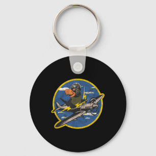Chaveiro Piloto De Combatente De Correção Vintage Da Ww2 Co