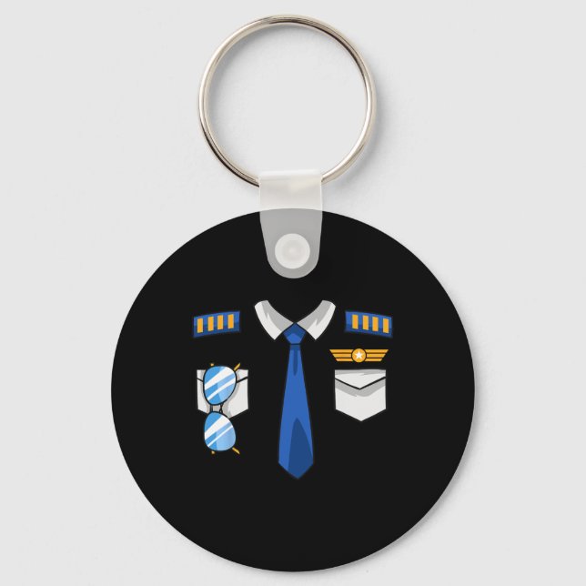 Chaveiro Piloto Uniform Costume Aviator Aviation Ha (Frente)