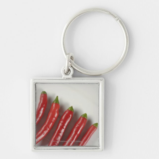 Chaveiro Pimentas de pimentão vermelho (Frente)