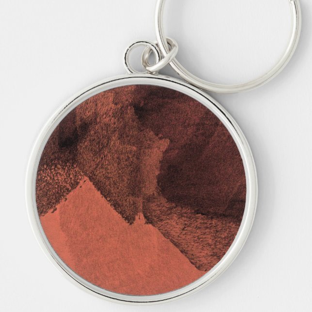 Chaveiro Pincel de pintura abstrato amarelo vermelho pincel (Frente)