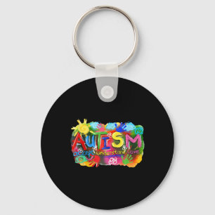 Chaveiro Pincelada Consciência do Autismo Aceitar Compreend
