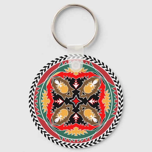 Chaveiro Pine Cone Emblem, Floresta Tribal de Natal (Frente)
