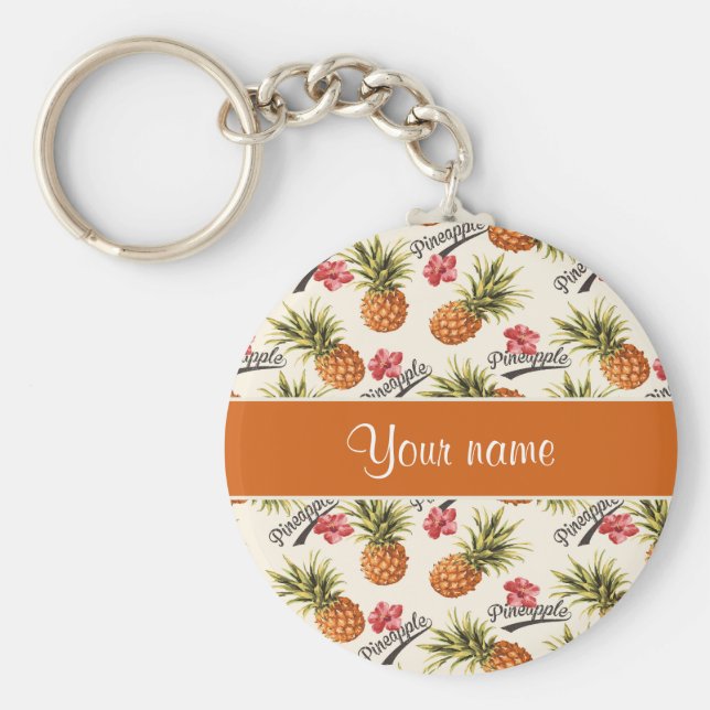 Chaveiro Pineapple and Hibiscus (Frente)