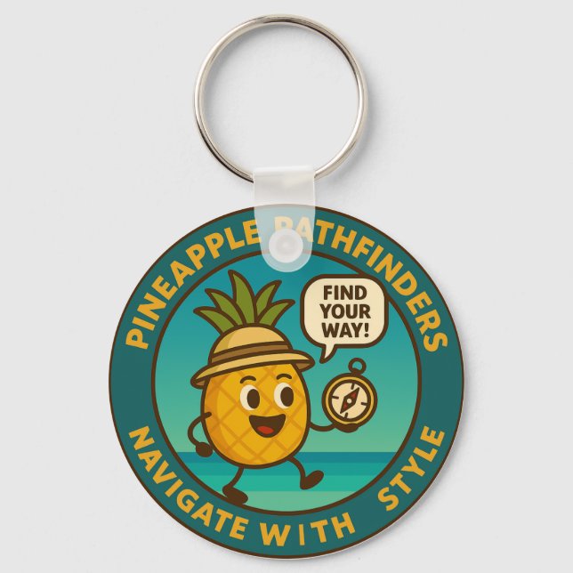 Chaveiro Pineapple Pathfinders Navegam Com Estilo (Frente)