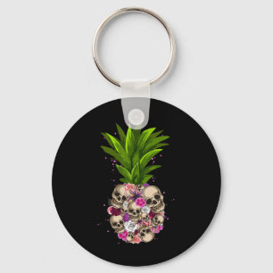 Chaveiro Pineapple Skull Funny Aloha Beaches Havaí