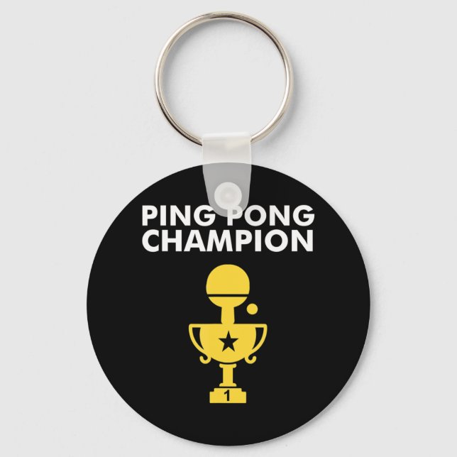 Chaveiro Ping Pong Champion para campeões de Tênis Mesa (Frente)