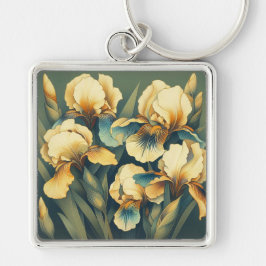 Chaveiro Pingente Art Déco Golden Iris