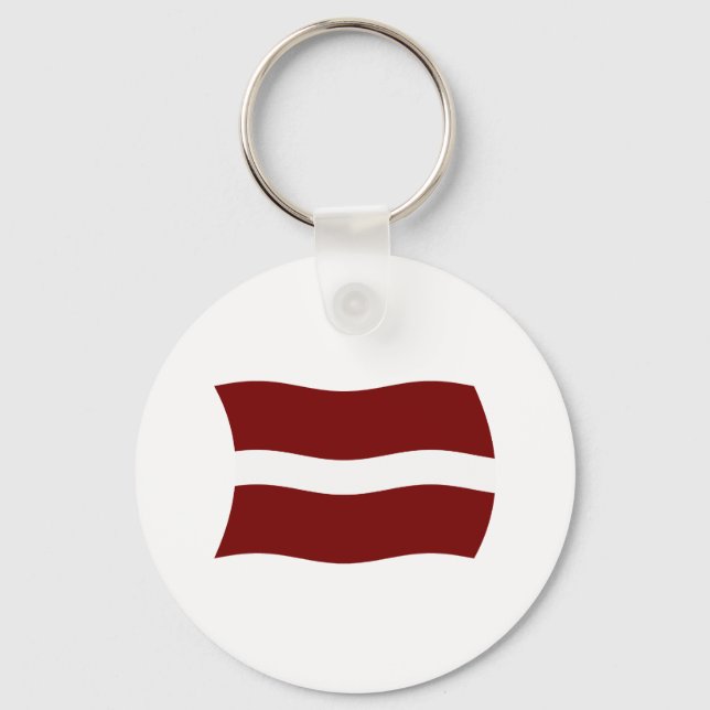 Chaveiro Pingente com a Bandeira da Letônia (Frente)