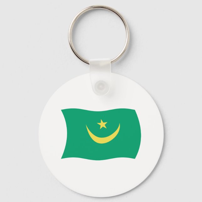 Chaveiro Pingente com a Bandeira da Mauritânia (Frente)