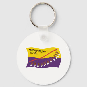 Chaveiro Pingente com a Bandeira da Nação Tohono O'odham