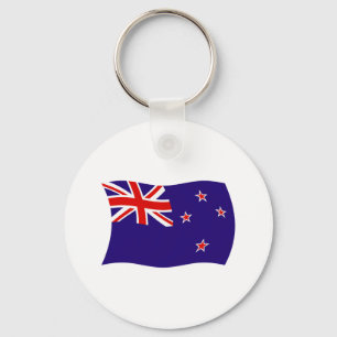 Chaveiro Pingente com a Bandeira da Nova Zelândia