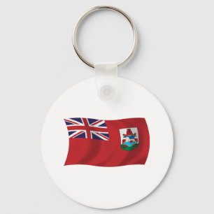 Chaveiro Pingente com a Bandeira das Bermudas