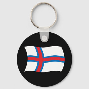 Chaveiro Pingente com a bandeira das Ilhas Faroé
