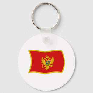 Chaveiro Pingente com a Bandeira de Montenegro
