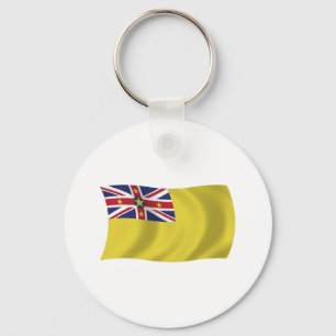 Chaveiro Pingente com a Bandeira de Niue