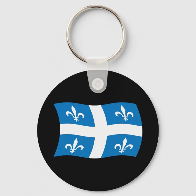 Chaveiro Pingente com a Bandeira de Quebec (Frente)