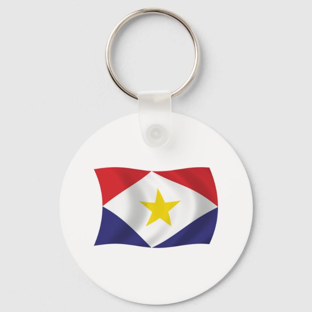 Chaveiro Pingente com a bandeira de Saba (Frente)