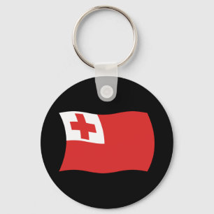 Chaveiro Pingente com a Bandeira de Tonga