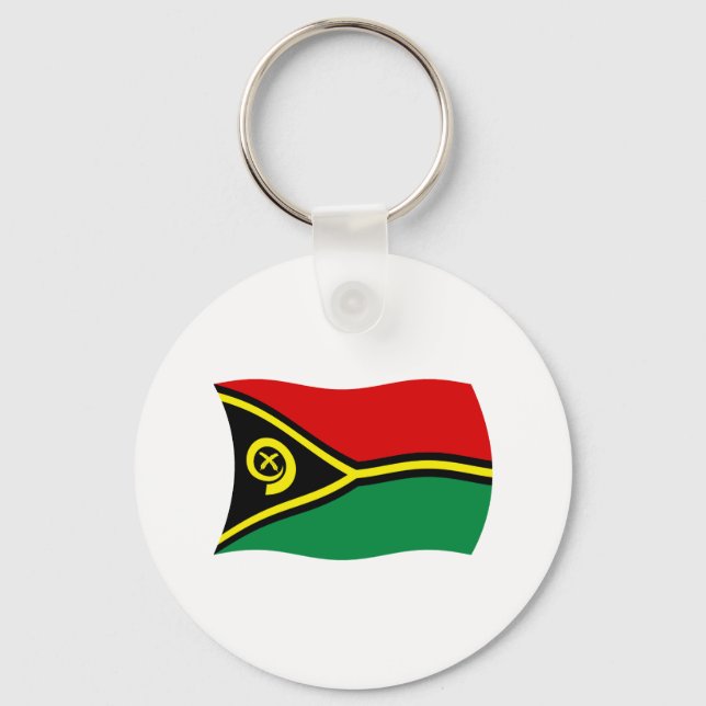 Chaveiro Pingente com a Bandeira de Vanuatu (Frente)