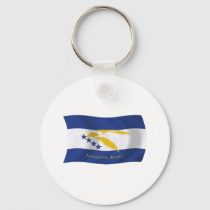 Chaveiro Pingente com a bandeira do Atol Johnston