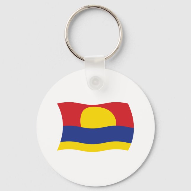 Chaveiro Pingente com a Bandeira do Atol Palmyra (Frente)