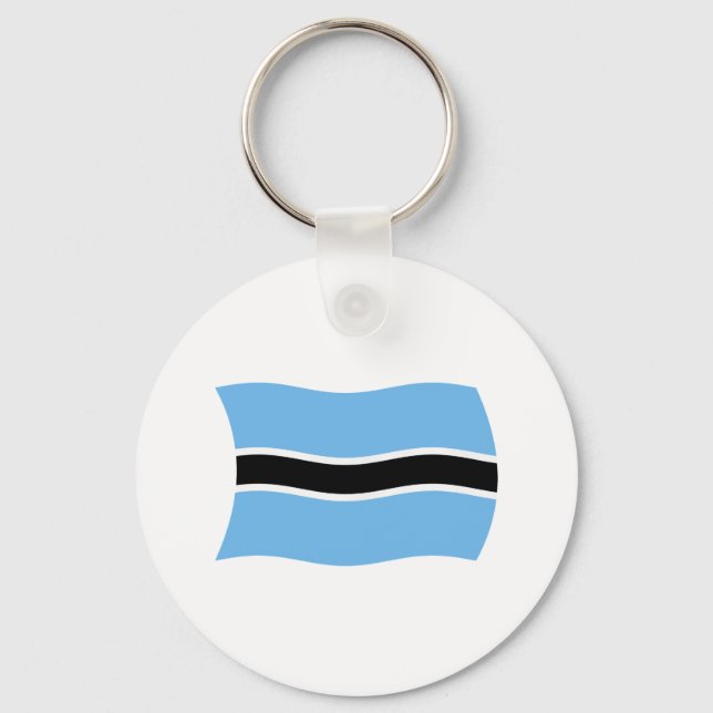 Chaveiro Pingente com a Bandeira do Botsuana (Frente)