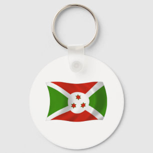 Chaveiro Pingente com a Bandeira do Burundi