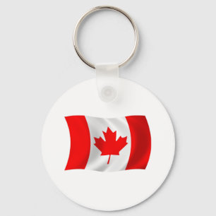 Chaveiro Pingente com a Bandeira do Canadá