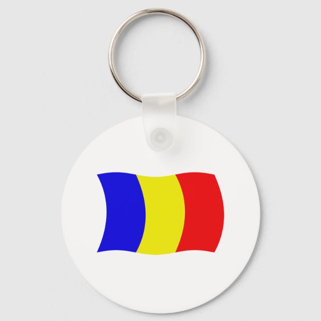 Chaveiro Pingente com a Bandeira do Chade (Frente)