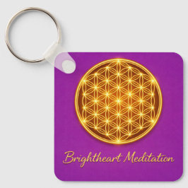 Chaveiro Pingente com Flor de Vida e Maha Sri Yantra