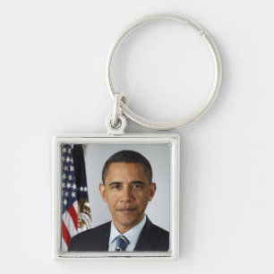 Chaveiro Pingente com Retrato Presidencial de Barack Obama