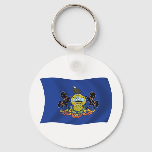Chaveiro Pingente da Bandeira da Pensilvânia (Frente)