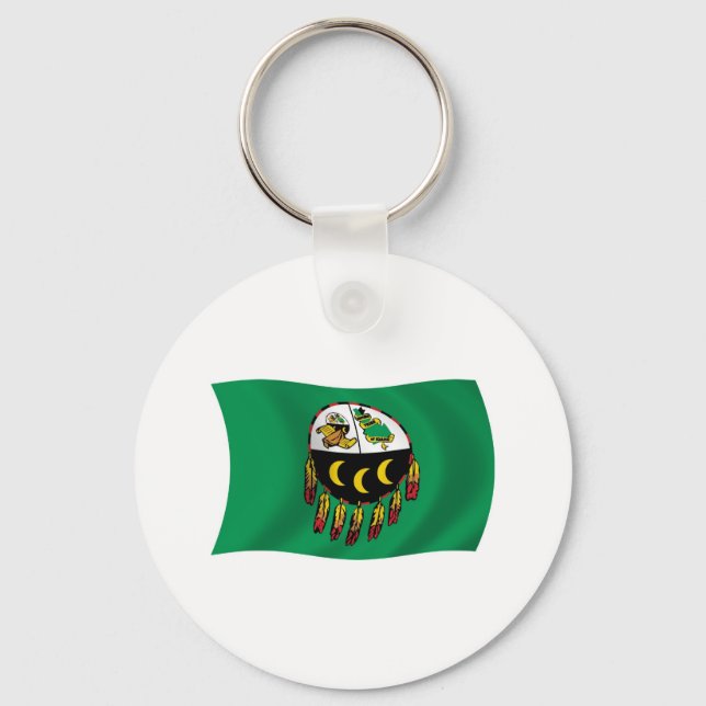 Chaveiro Pingente da Bandeira da Tribo Kutenai (Frente)