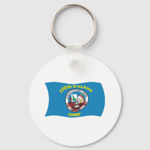Chaveiro Pingente da Bandeira de Coeur d'Alene