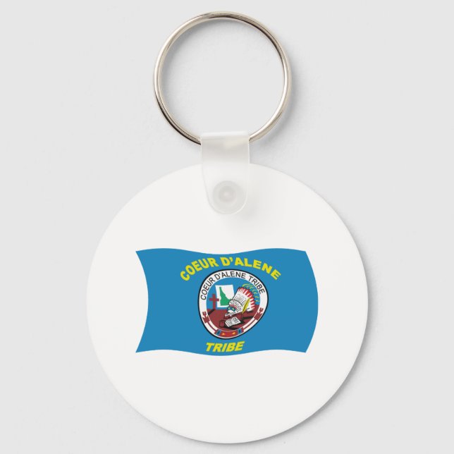 Chaveiro Pingente da Bandeira de Coeur d'Alene (Frente)