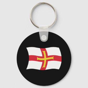 Chaveiro Pingente da Bandeira de Guernsey