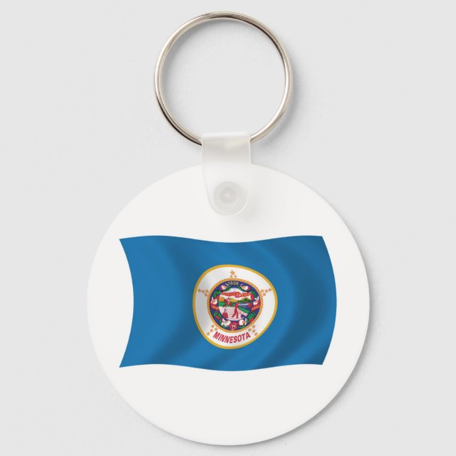 Chaveiro Pingente da Bandeira de Minnesota (Frente)