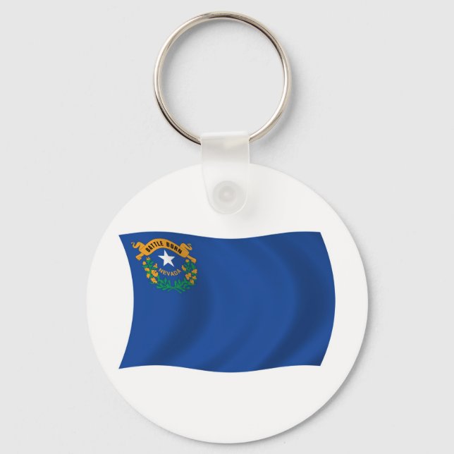 Chaveiro Pingente da Bandeira de Nevada (Frente)