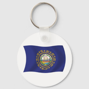 Chaveiro Pingente da Bandeira de New Hampshire