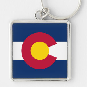 Chaveiro Pingente da Bandeira do Colorado