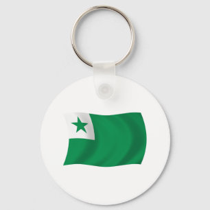 Chaveiro Pingente da Bandeira do Esperanto