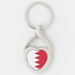 Chaveiro Pingente da Bandeira Patriótica do Bahrein