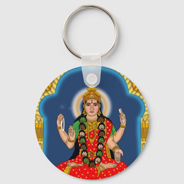 Chaveiro Pingente da Deusa Bhairavi (Frente)